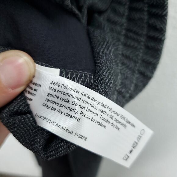 EILEEN FISHER Herringbone High Rise Drawstring Dress Trouser Career Pants - Picture 9 of 9